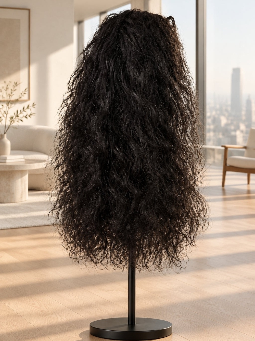 Black Long Curly Women’s Wig - Unbranded